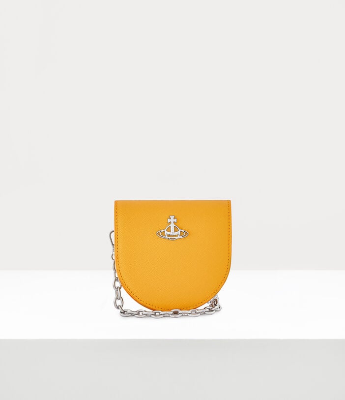 Vivienne Westwood SAFFIANO NANO SADDLE CROSSBODY BAG